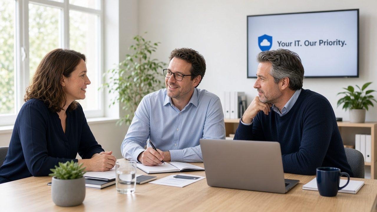 Business meeting about technology planning